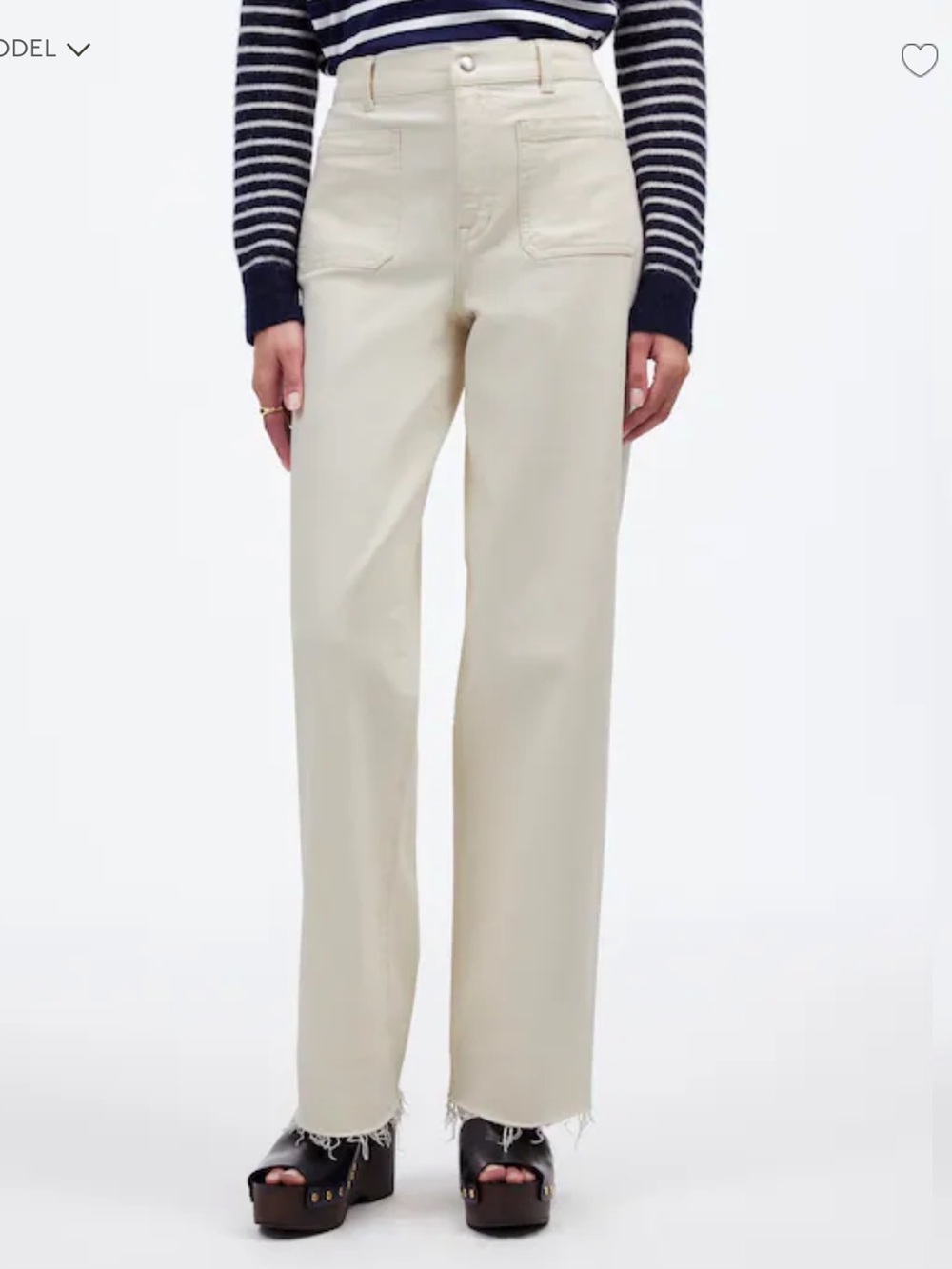 Madewell The Emmett Wide-Leg Full Length Jean: Patch Pocket Edition Size 24
